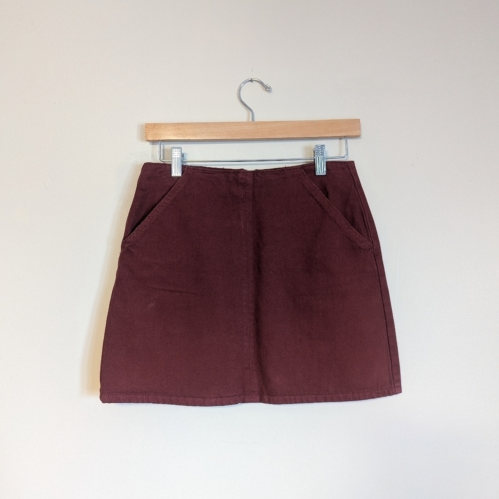 Anthropologie X Sadie & Sage Rust Colored Denim Skirt
